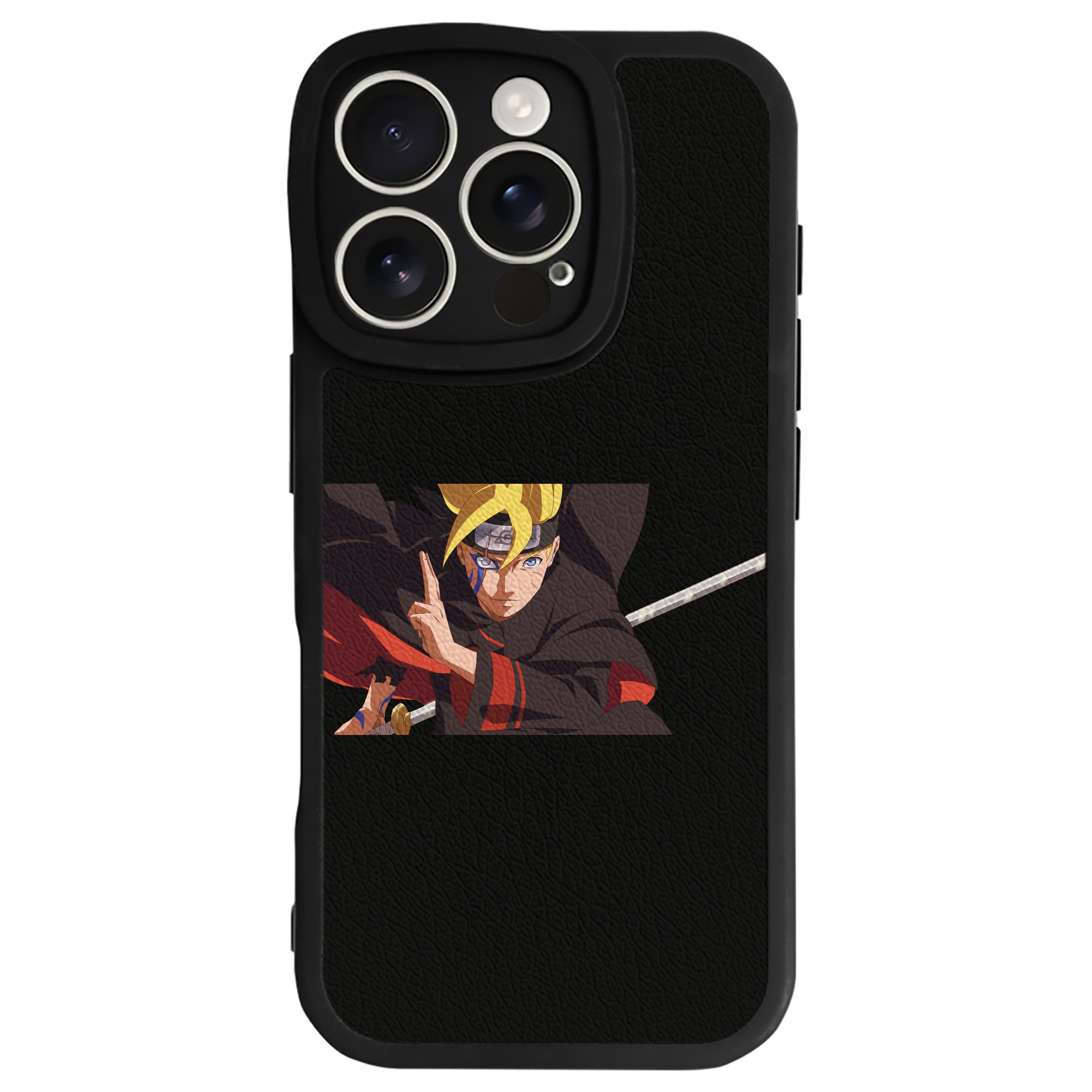 （画像用） NARUTO -ナルト- うずまき ボルト Uzumaki Boruto 【iPhone 16シリーズ対応】シリコンスマホケース（レザー調） 材質：シリコン